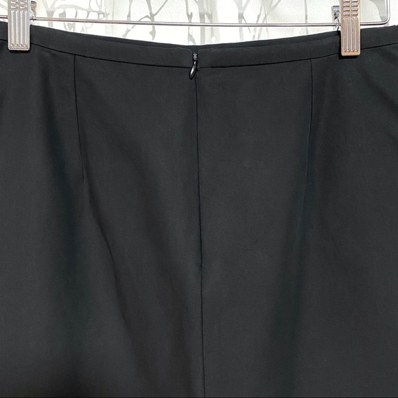 Giorgio Armani Collezioni black cotton high waisted back slit midi pencil skirt - Picture 8 of 11